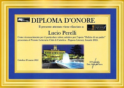 diploma concorso letterario Pegasus - Città di Cattolica 2025
